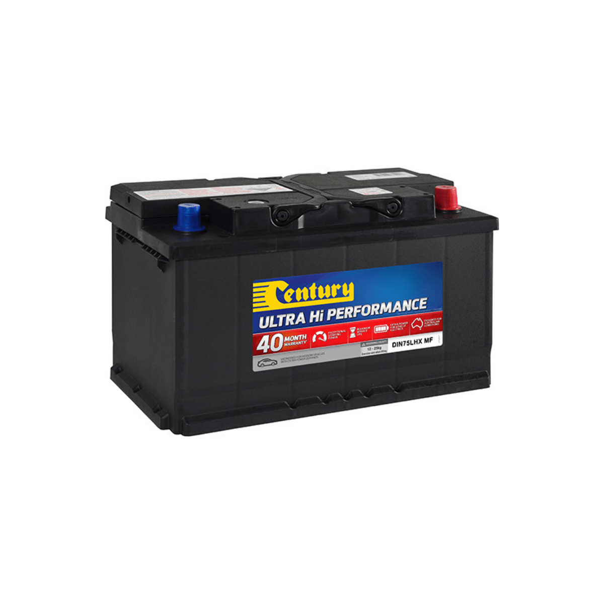 Century Ultra High Performance Car Battery DIN75LHX MF - Budget Batteries