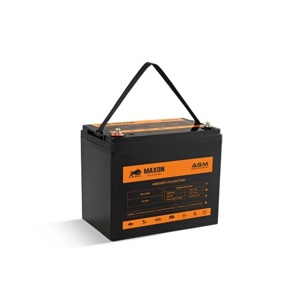 Maxon® AGM Heavy Duty Deep Cycle Battery MX12-75XHD